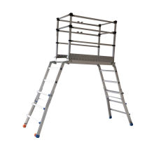 aluminium scaffold ladder system with rubber feet